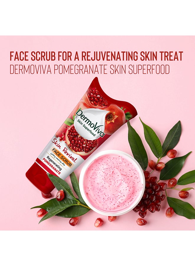 DermoViva Skin Revival Pomegranate Exfoliating Facial Scrub For Bright Skin 150ml  - Image 2