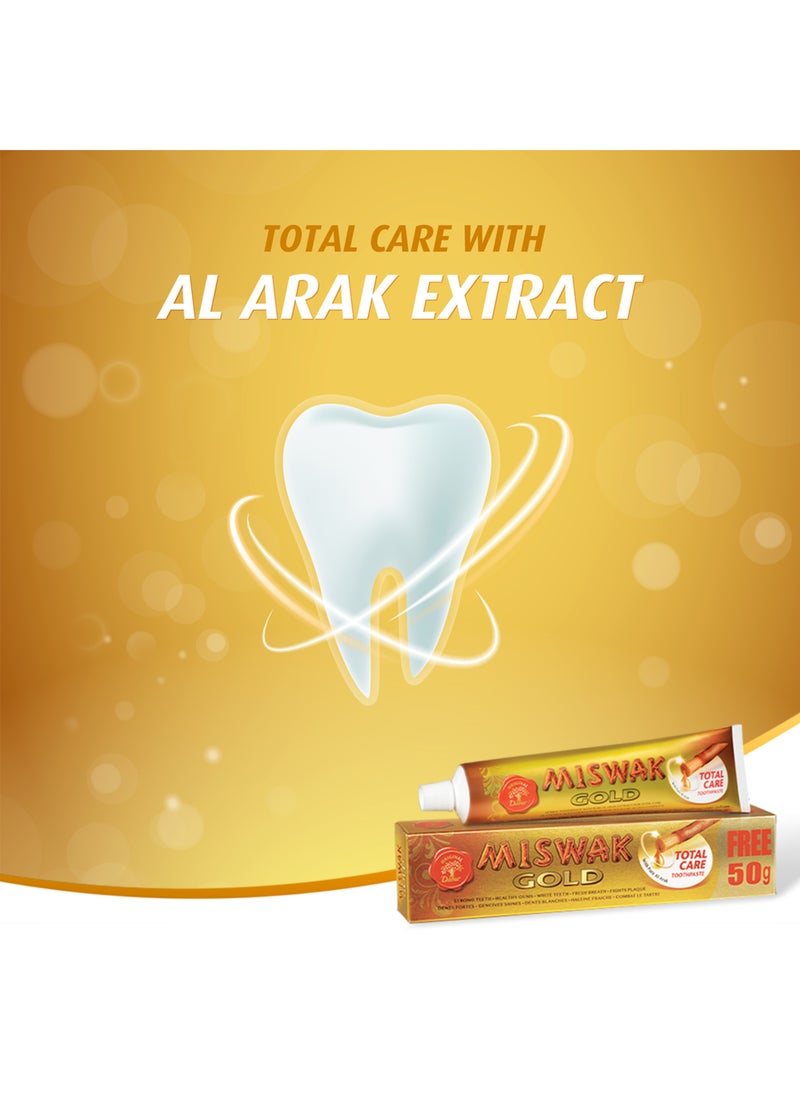 Dabur Miswak Gold Total Care Toothpaste Twin Pack With Toothbrush - Image 5