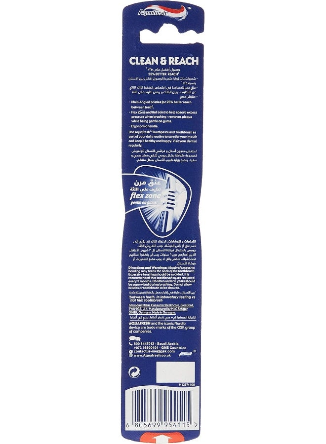 Aquafresh - Clean And Reach Toothbrush Multicolor - Image 1