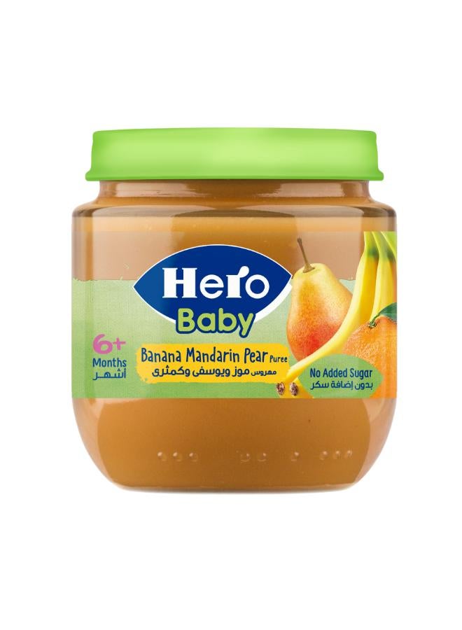 Hero Baby Banana Mandarin Pear Jar 125grams - Image 2