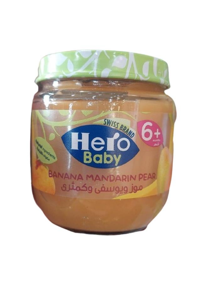 Hero Baby Banana Mandarin Pear Jar 125grams - Image 1