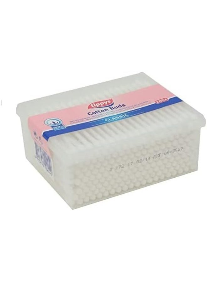 Tippys Classic Rectangular Cotton Buds 200 Pieces - Image 3