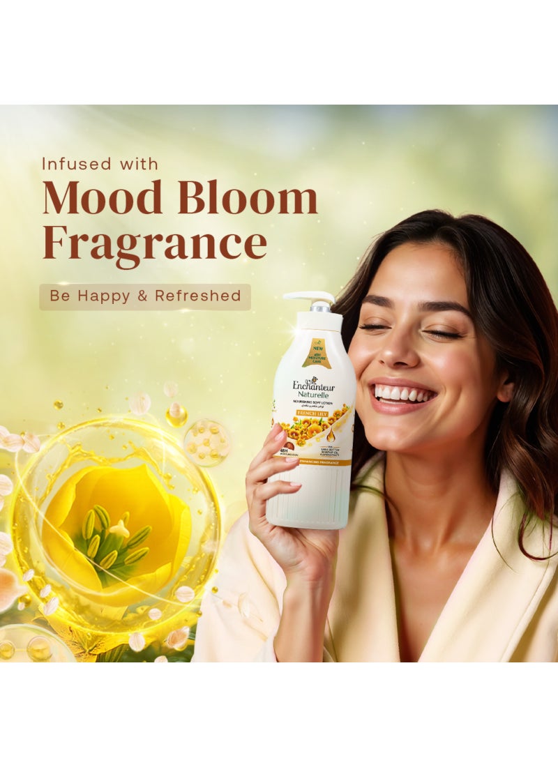 Enchanteur Naturelle French Lily Nourishing Soft Lotion 500ml - Image 3