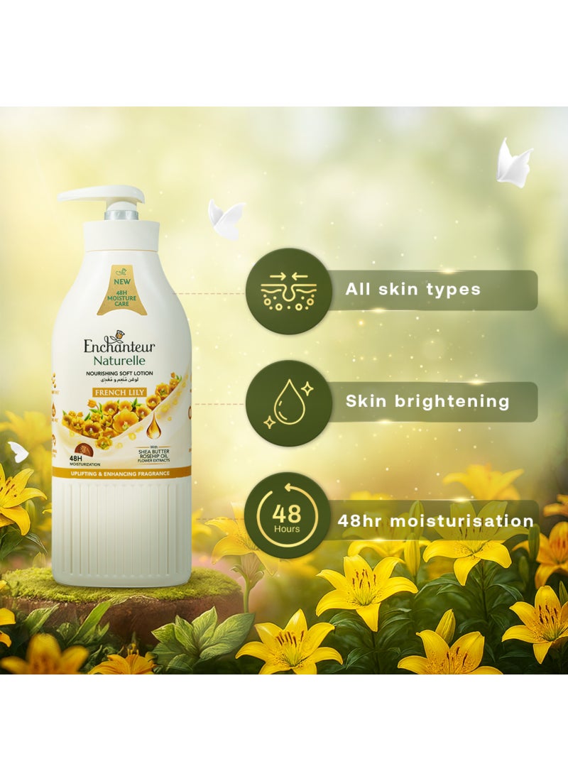 Enchanteur Naturelle French Lily Nourishing Soft Lotion 500ml - Image 2