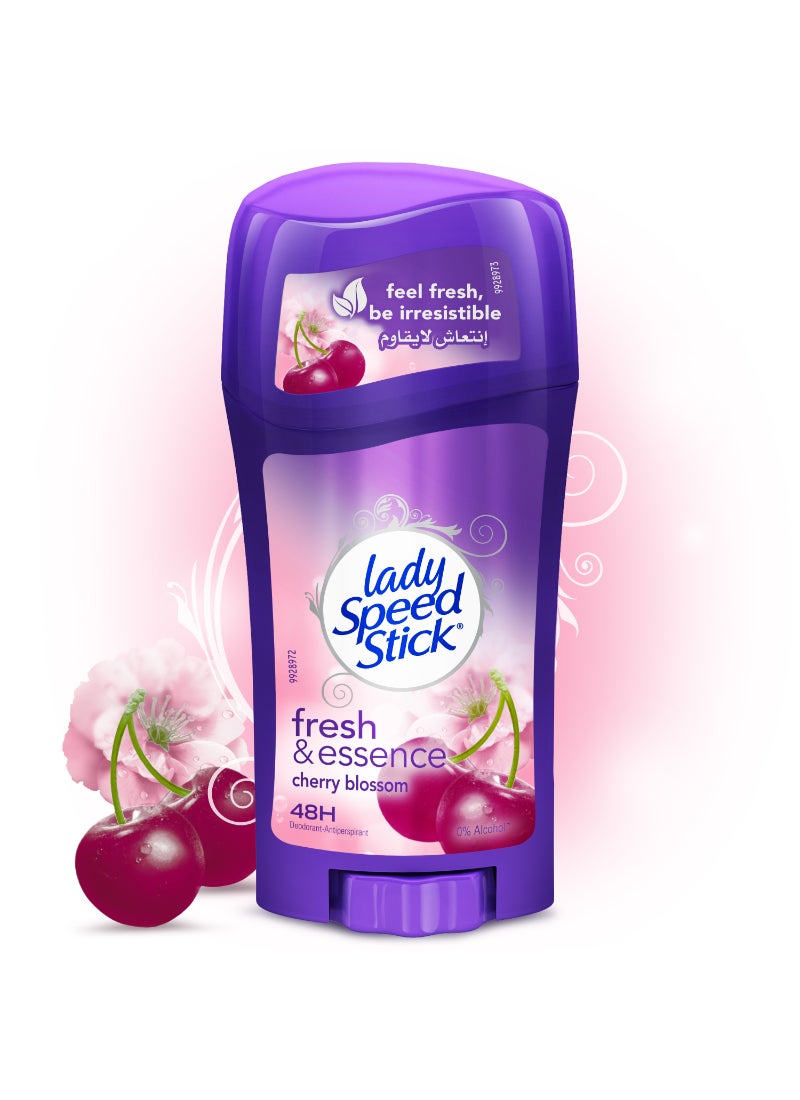 Lady Speed Stick - Fresh And Essence Cherry Blossom Anitperspirant Deoderant Stick 65grams - Image 1