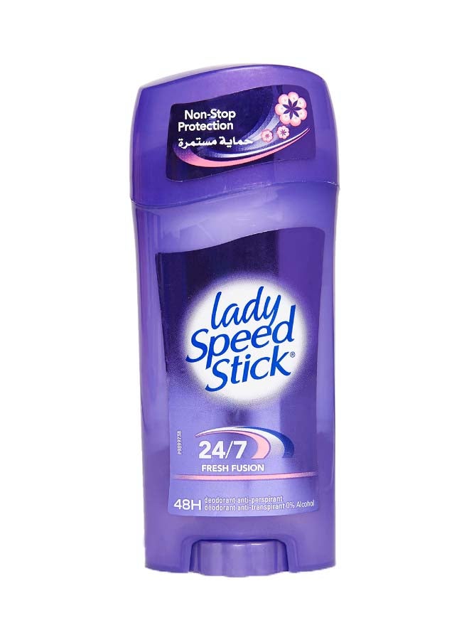 Lady Speed Stick 24/7 Fresh Fusion Antiperspirant Deodorant 65grams - Image 1