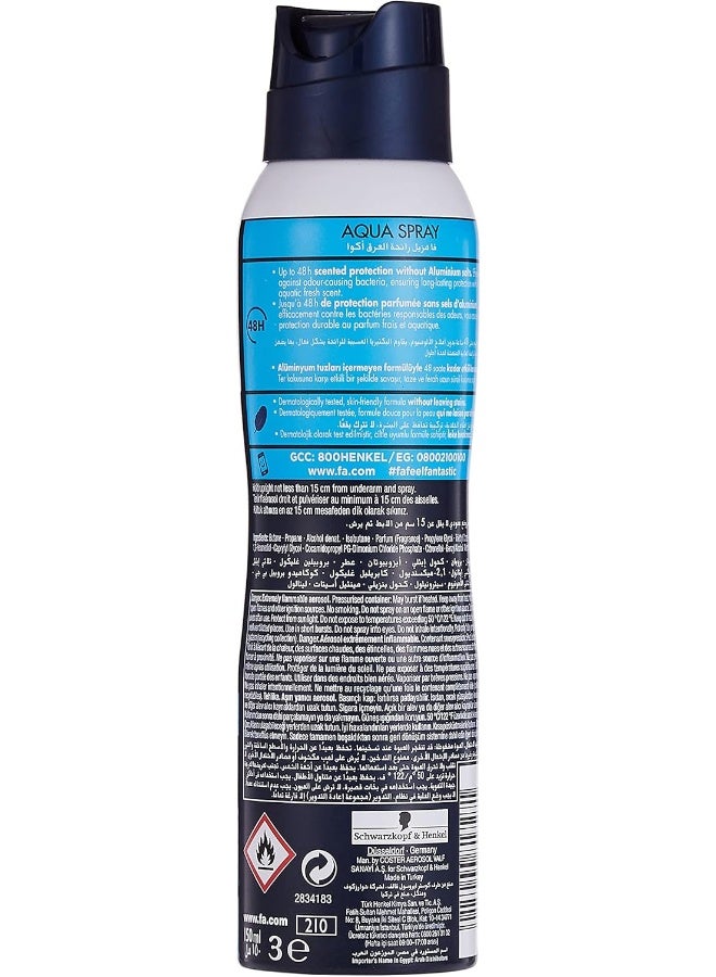 فا بخاخ مزيل العرق من آكوا 150ملليلتر - Image 3