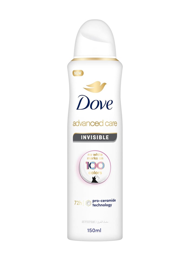 Dove Women Antiperspirant Deodorant Spray Invisible Dry Invisible Dry 150ml - Image 1