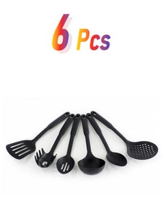 ALBERTO 6-Piece Plastic Utensil Set Black 