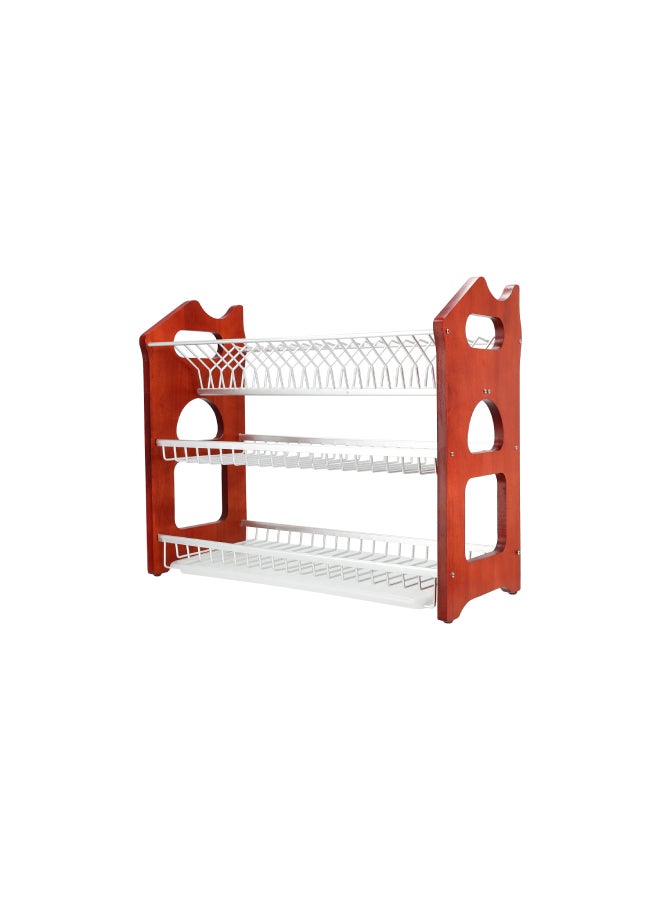 ALBERTO 3 Layers Dish Rack Silver 55cm - Image 2