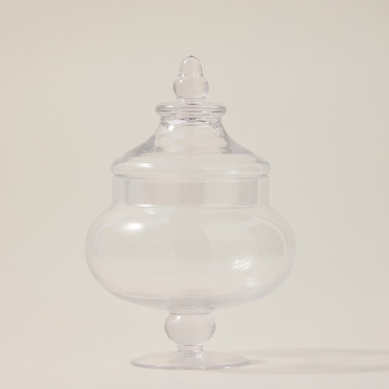 ألبرتو البرتو برطمان حلوى زجاج شفاف بغطاء وقاعدة شفاف - Image 1