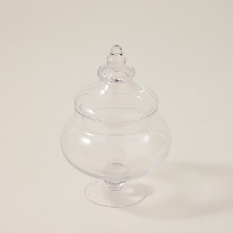 ألبرتو البرتو برطمان حلوى زجاج شفاف بغطاء وقاعدة شفاف - Image 2