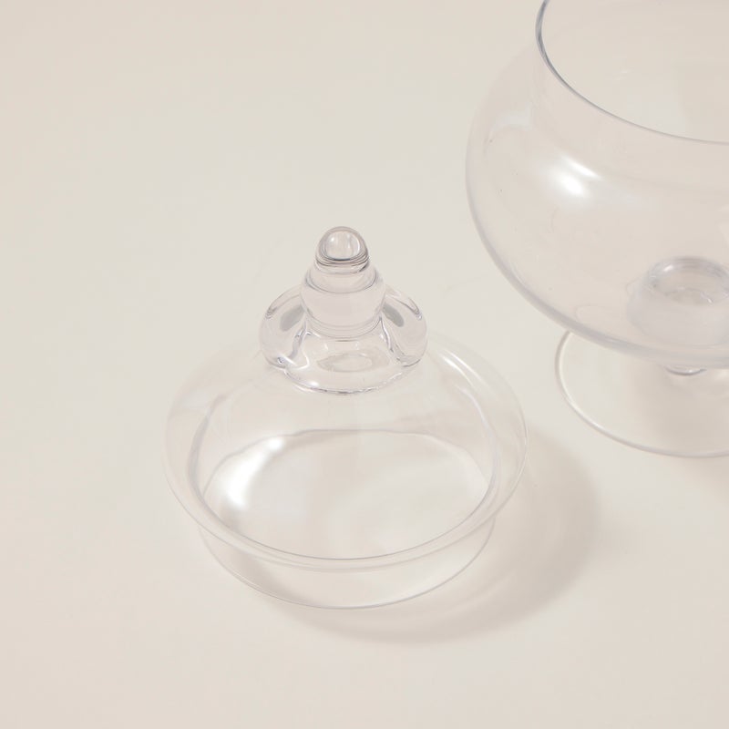 ألبرتو البرتو برطمان حلوى زجاج شفاف بغطاء وقاعدة شفاف - Image 3