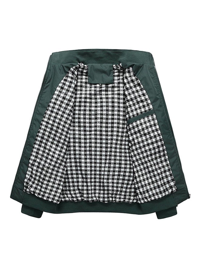 OUTAD Spring Autumn Business Style Slim Jacket Green - Image 2