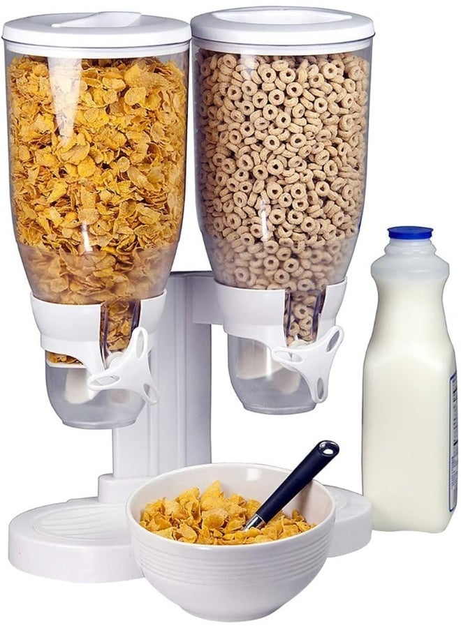 Feelings Double Cereal Dispenser White 13.5x7.5x16.3inch - Image 4