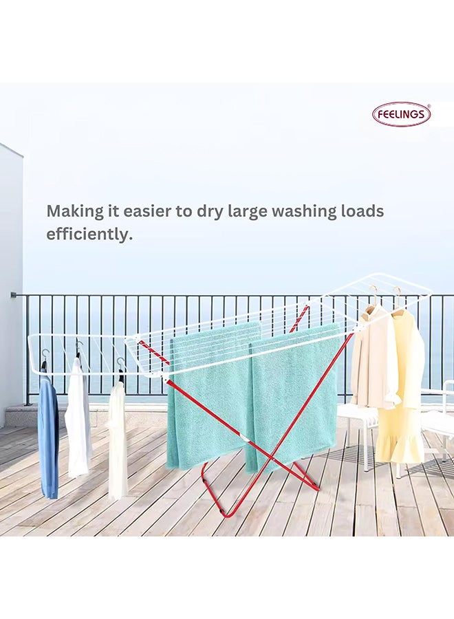 Feelings Cloth Dryer Rack Red/White 18meter  - Image 5