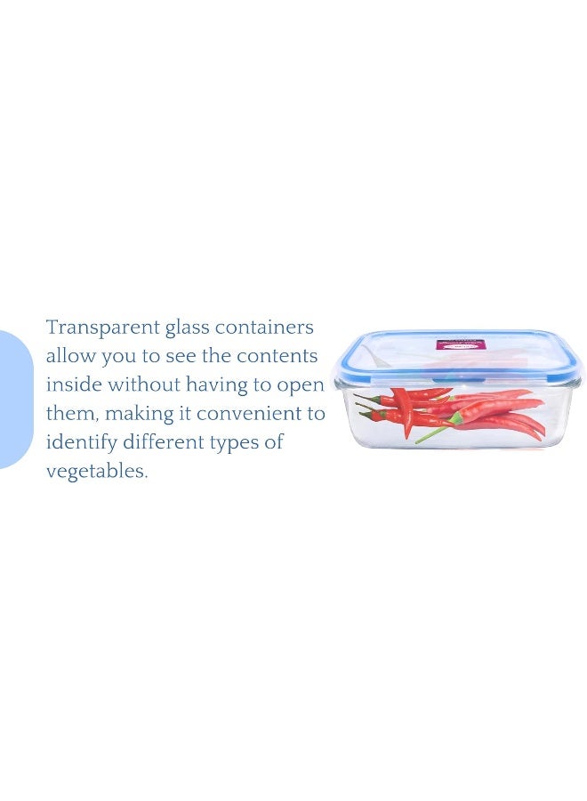 Feelings - Microwave Glass Storage With Lid Blue 600ml - Image 1