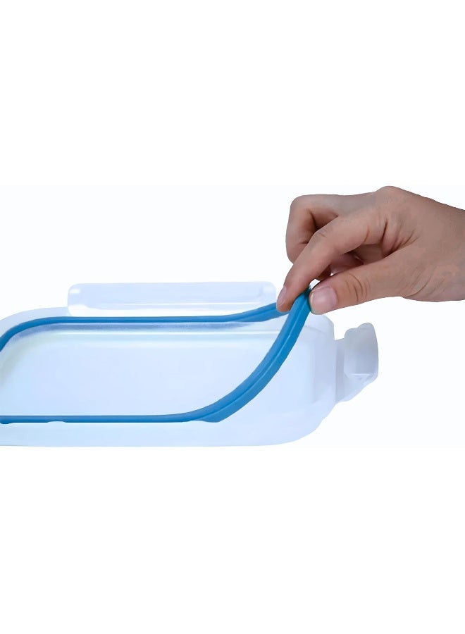 Feelings - Microwave Glass Storage With Lid Blue 600ml - Image 1