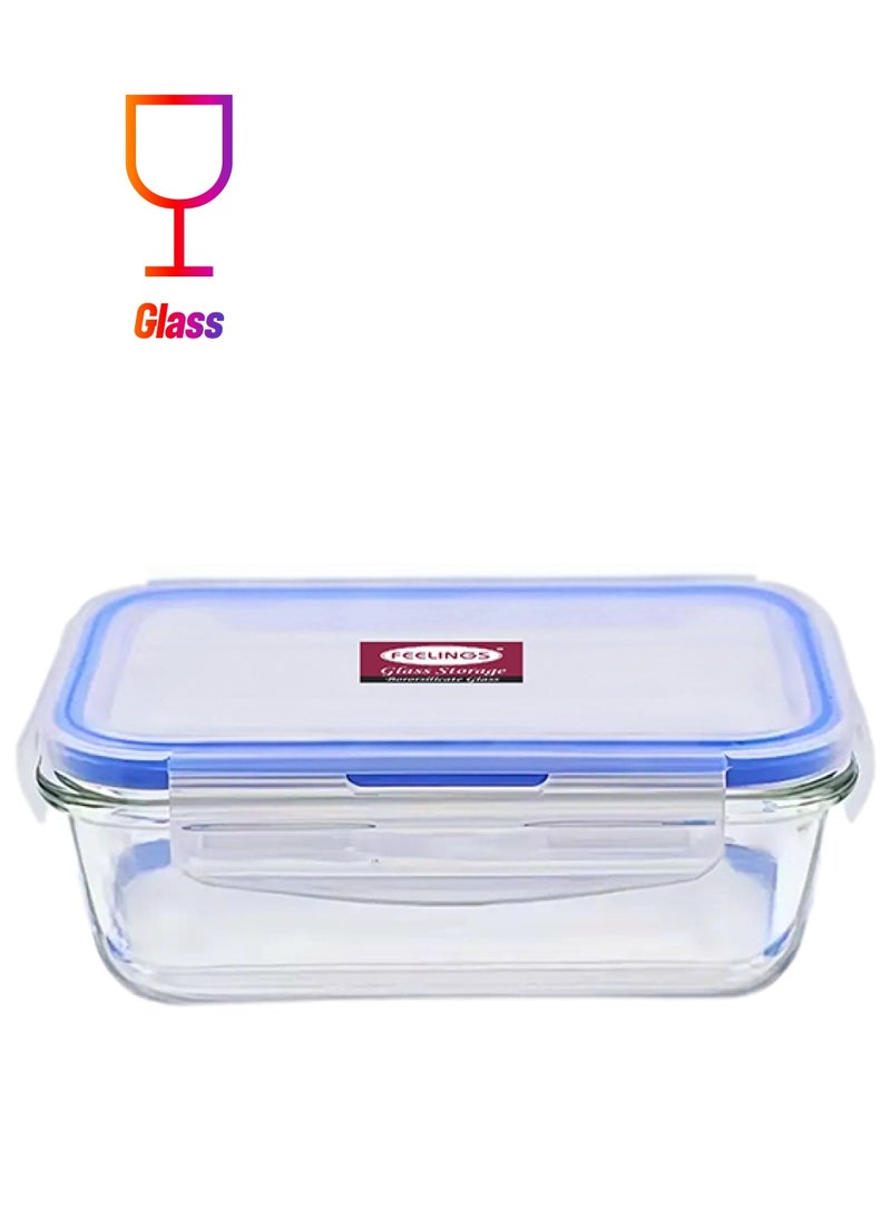 Feelings - Microwave Glass Storage With Lid Blue 600ml - Image 1