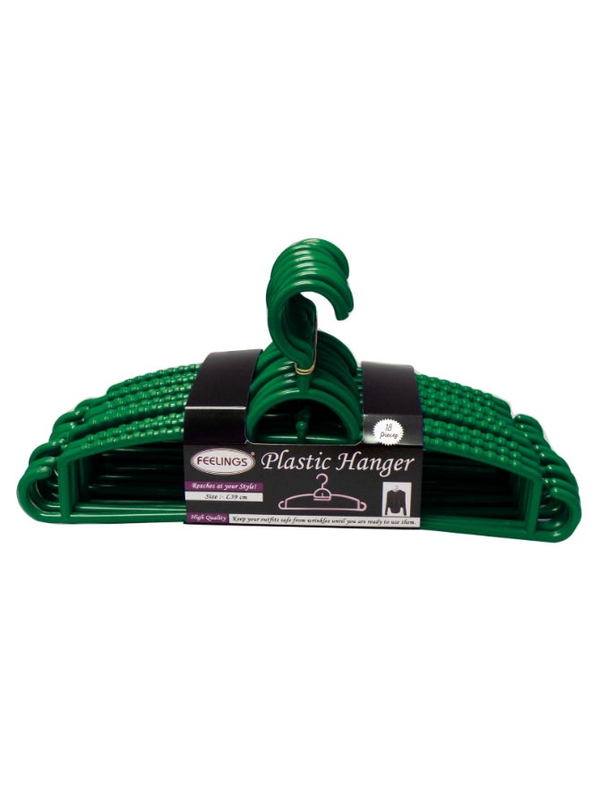 Feelings Plastic Hanger 18 Pieces Green  - Image 4