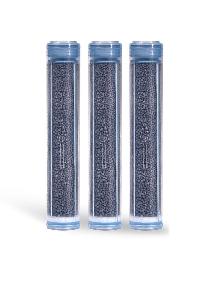 بلو خراطيش مجموعات نانو الجزيئية قابلة لإعادة الملء مناسبة لفلتر الدش الأيوني المحمول باليد - عبوة التوفير مكونة من 3 قطع رمادي L2.4xW2.4xH12.2سم - Image 2