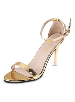 Generic Ankle Strap High Heel Sandal Gold  - Image 3