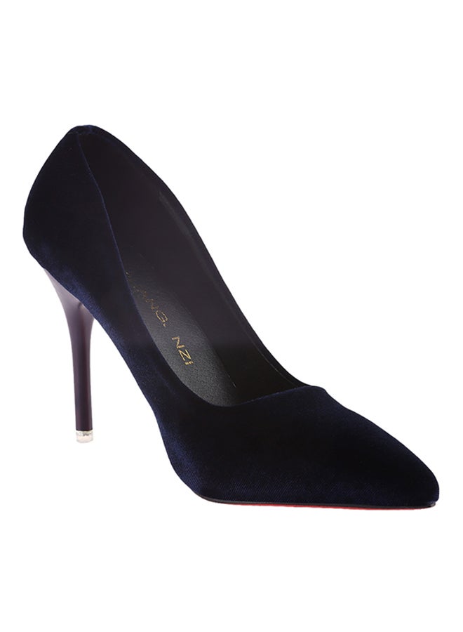 Thin High Heel Pump Shoe Purplish Blue - Image 1