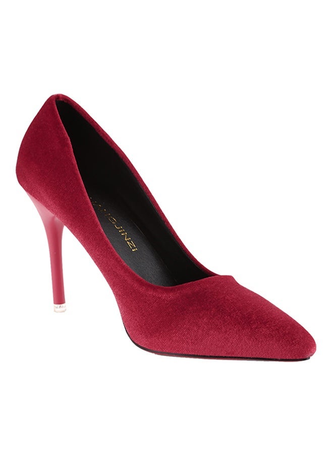 Thin High Heel Pump Shoe Red - Image 1