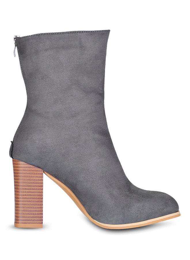 Chunky Mid-Calf Boot Grey  - Image 1