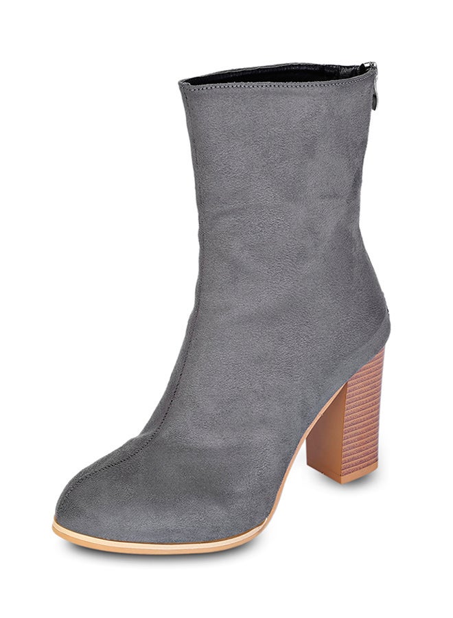 Chunky Mid-Calf Boot Grey  - Image 5