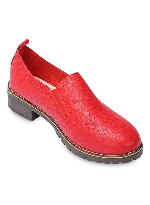 Casual Slip-On Loafer Shoe Red