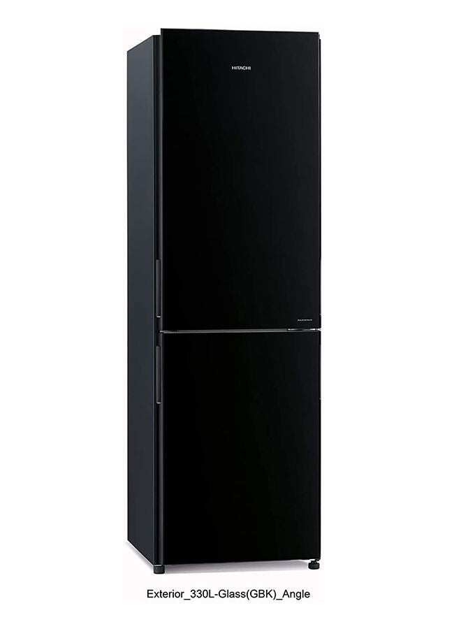 HITACHI 410L Gross And 330L Net Capacity Bottom Mount Double Door Refrigerator, 2 Doors Fridge, Dual Fan Cooling, Eco Thermo-Sensor, Bottle And Wine Shelf RBG410PUK6GBK Black  - Image 4