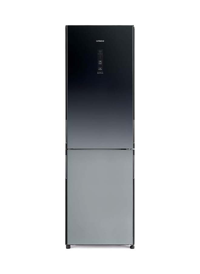 HITACHI 410L Gross, Net 330L Bottom Mount Double Door Refrigerator 10 Year Warranty on Inverter Compressor, Refrigerator Dual Fan Cooling Hybrid Freezing Big Bottle Shelf-1 Year Warranty RBG410PUK6X Black  - Image 1