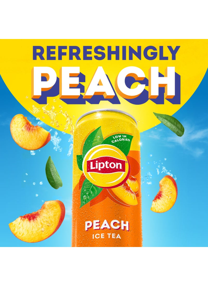 Lipton Ice Tea Peach Can Multipack Peach 320ml Pack of 6 - Image 4