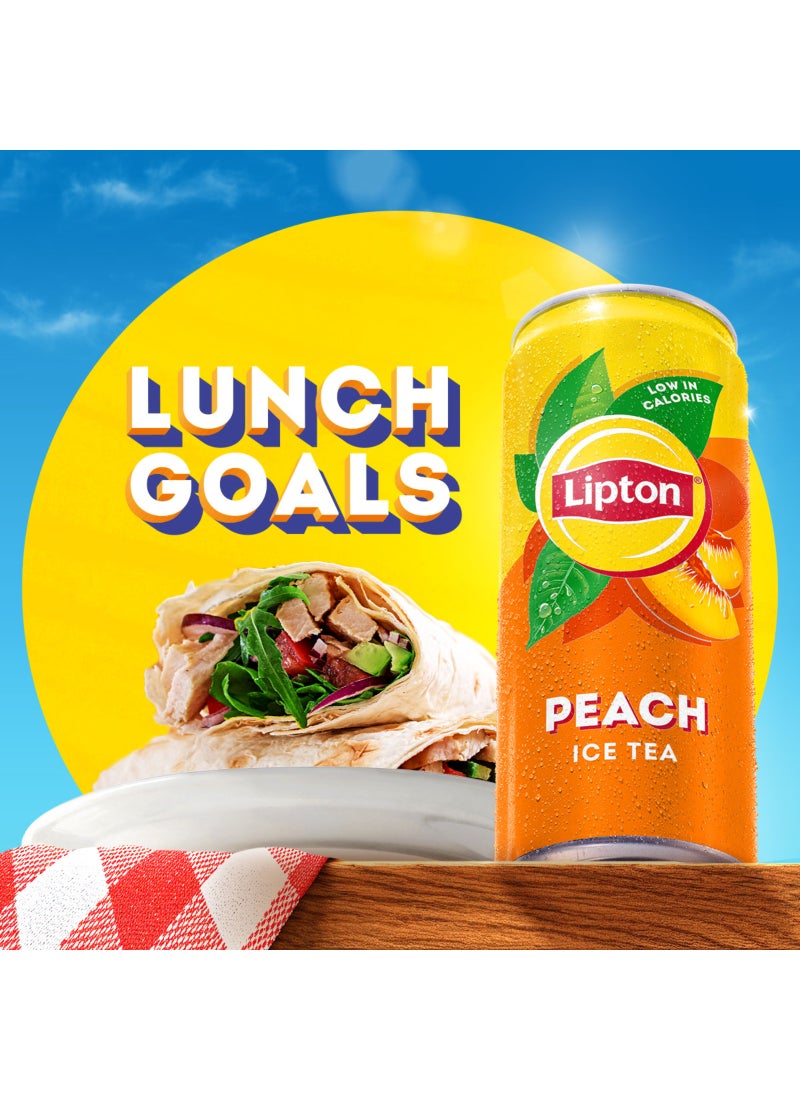 Lipton Ice Tea Peach Can Multipack Peach 320ml Pack of 6 - Image 5