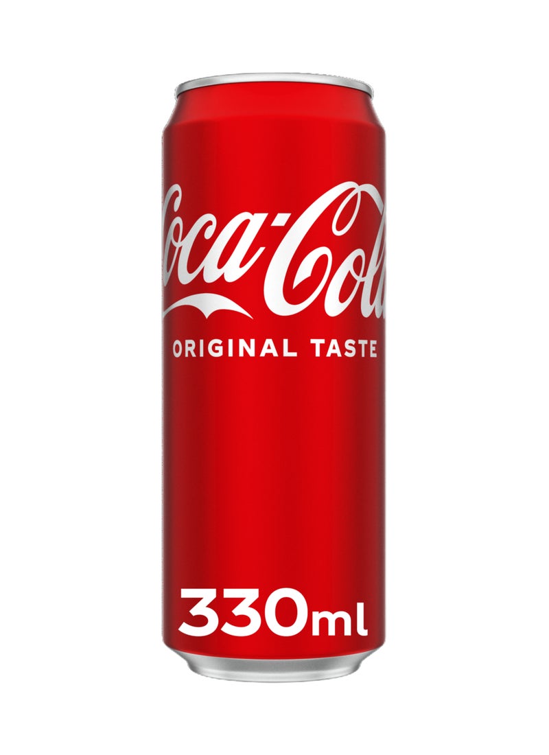 Coca-Cola Original Taste Carbonated Soft Drink Can 330ml - Image 1