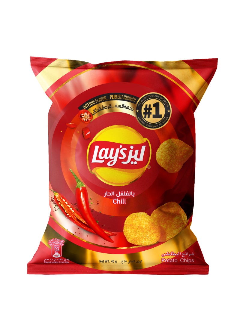 Lay's Chili Potato Chips 45grams  - Image 1