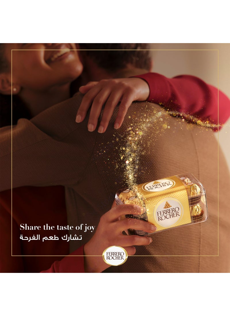 Ferrero Rocher Fine Crunchy Hazelnuts Dipped In Smooth Milk Chocolate, Individually Wrapped 16 Pieces 200grams - Image 4