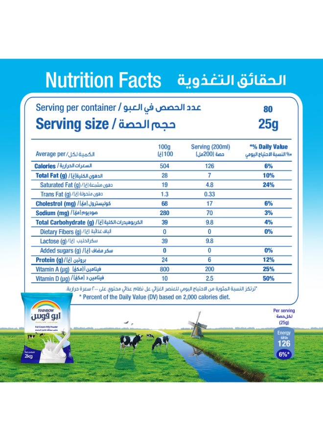 رينبو كيس حليب بودرة 2كيلوجرام - Image 2