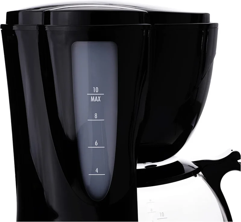De'Longhi Drip Coffee Maker - 10 Cups (1.5L), 1000W Power, Glass Carafe, Auto Keep Warm, Anti-Drip, ICM2.1B, Black