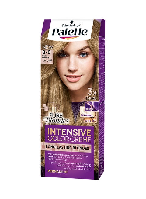 Intensive Colour Cream 8-0, Light Blonde 8-0, Light Blonde 50ml , 50ml , & 10ml