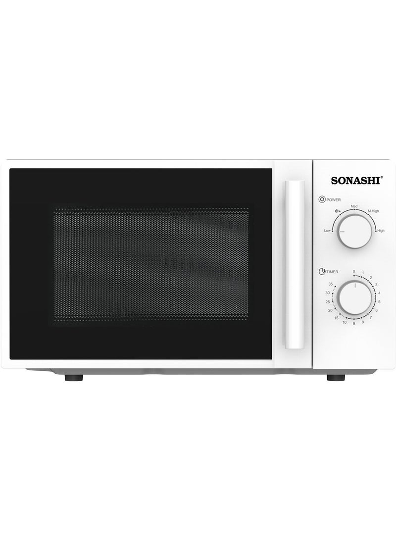 سوناشي فرن ميكروويف بوحدة تحكم يدوية 20 L 700 W SMO-920 أسود/ أبيض  - Image 3