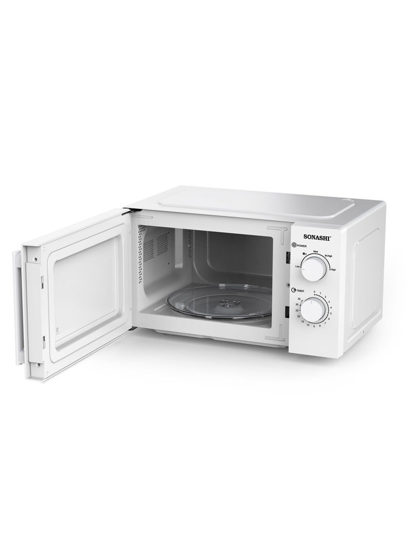 سوناشي فرن ميكروويف بوحدة تحكم يدوية 20 L 700 W SMO-920 أسود/ أبيض  - Image 5