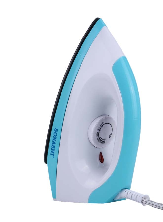 SONASHI - Dry Iron With Stainless Steel Soleplate & Adjustable Thermostat Control | Heavy Base Iron With Indicator Light | Perfect For All Types Of Clothes | 1200 W SDI-6007 Blue - Image 1