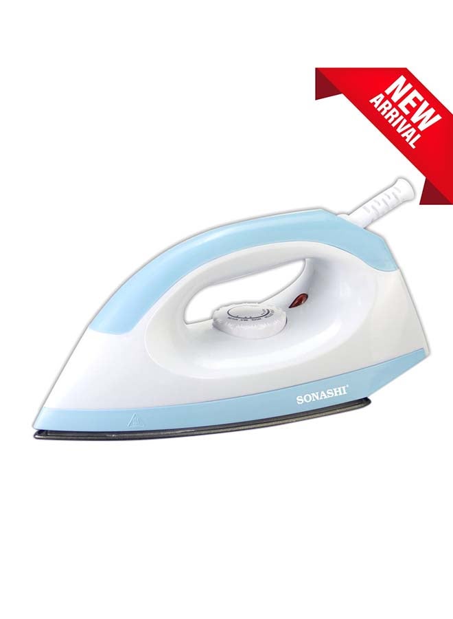 SONASHI - Dry Iron With Stainless Steel Soleplate & Adjustable Thermostat Control | Heavy Base Iron With Indicator Light | Perfect For All Types Of Clothes | 1200 W SDI-6007 Blue - Image 1