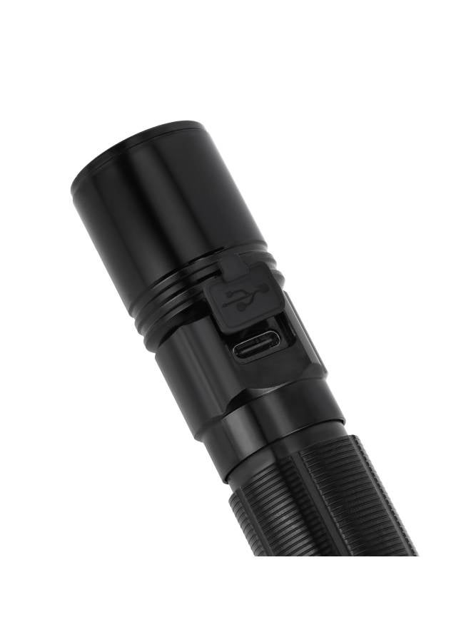 GEEPAS Zoomable LED Flashlight 10 W| High Power Flashlight 3000mAh Battery | Aluminum body Type C-Charging with 1000 Lumens Output| Powerful Torch for Camping, Trekking, Outdoor Activities GFL4684Z Black  - Image 5
