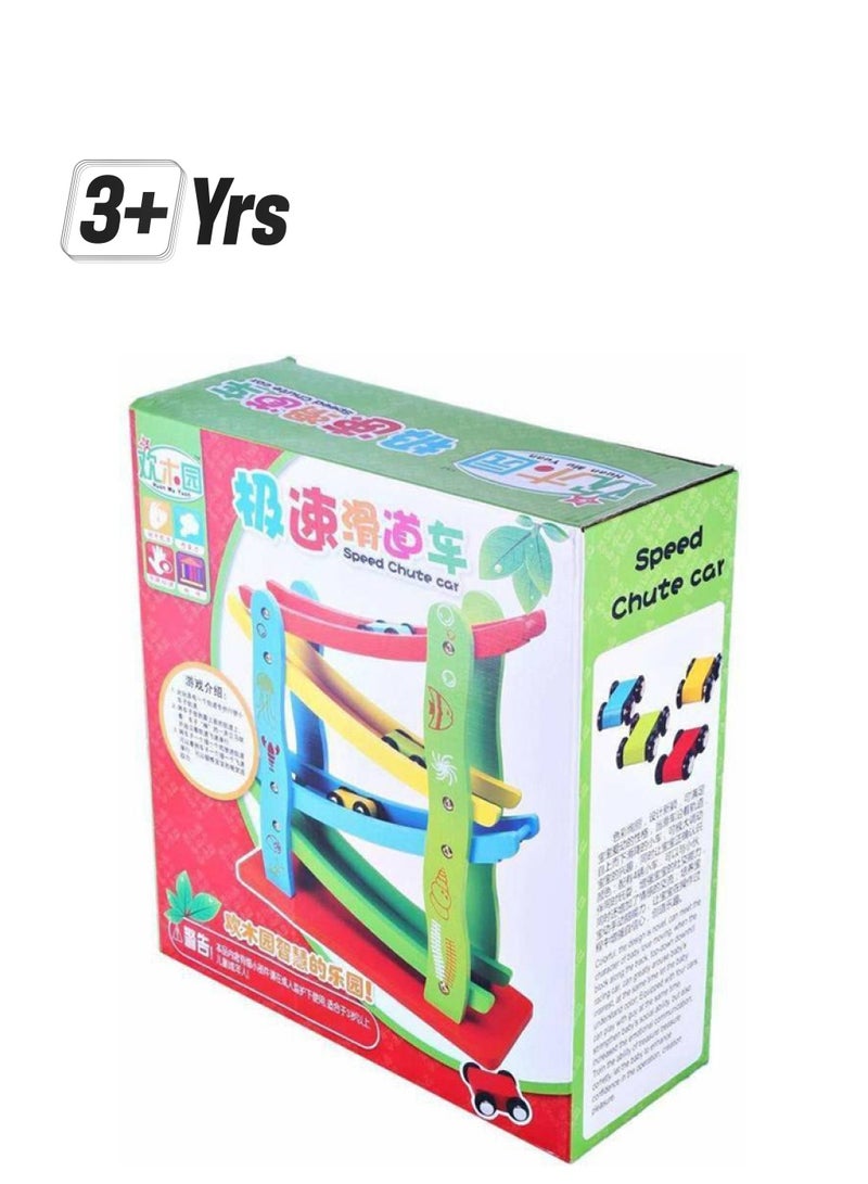 Wooden Speed Chute Car Vehicles Vibrant Colors In Sturdy  Durable Material 3+ Years  - Image 1