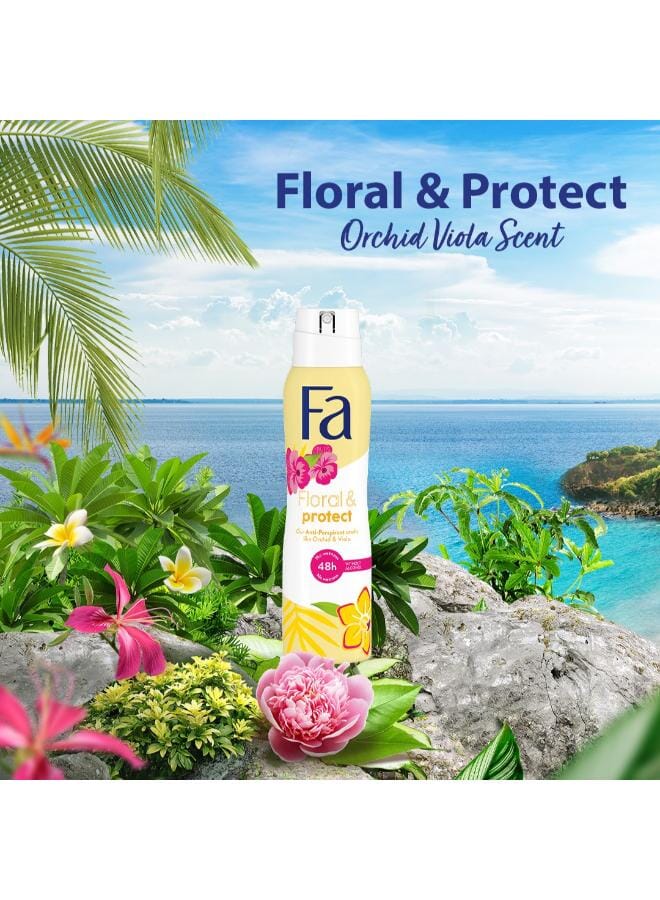 Fa Floral Protect Orchid And Viola Deodorant 150ml - Image 4