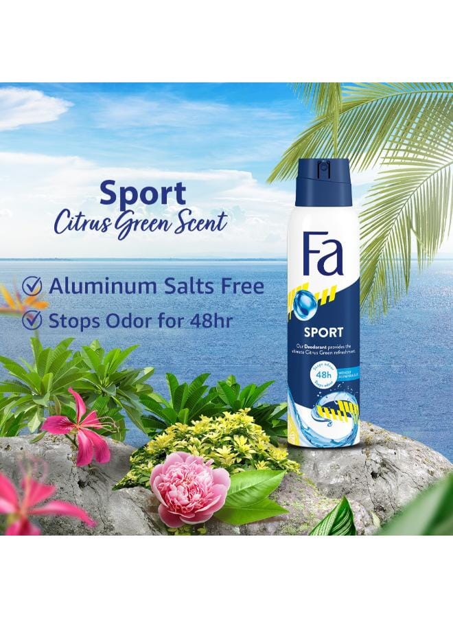 Fa Sport Citrus Green Scent 150ml - Image 5