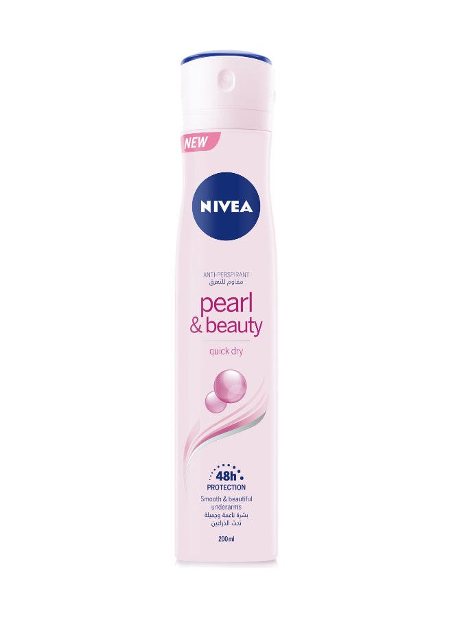 Nivea Pearl And Beauty Anti Perspirant Body Spray Pink/Blue 200ml - Image 1